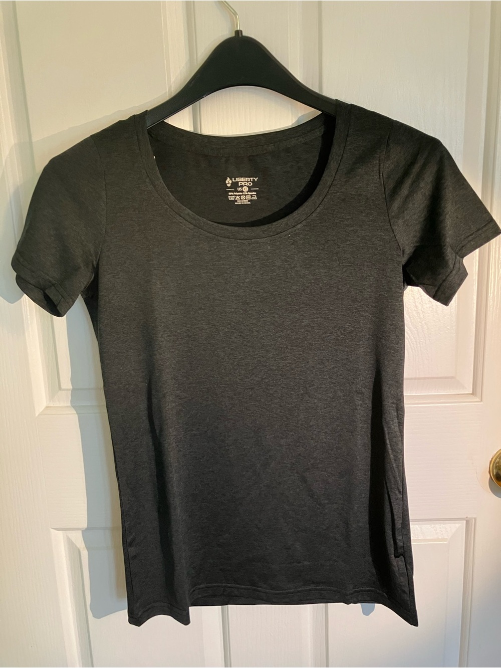 Liberty Black Scoop Neck Short Sleeve Tee